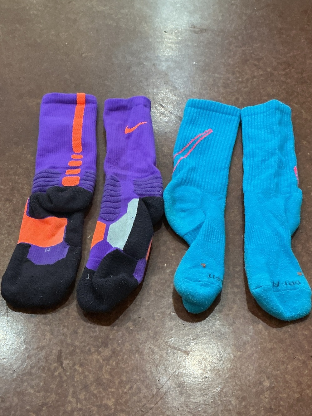 Nike Purple, Orange & Black Performance Crew Socks